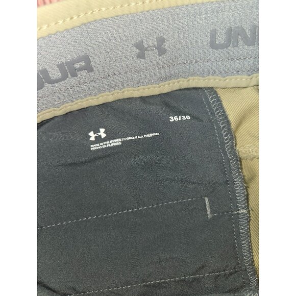 Under Armour Mens Golf Pants 36/30 Khaki Nylon & Polyester Blend - Picture 4 of 9